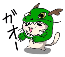 cat in costume sticker #3913955