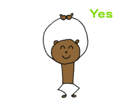 Sticker of bear and monkey sticker #3914225