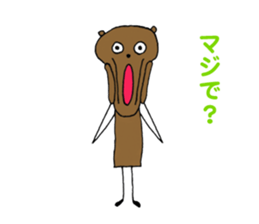 Sticker of bear and monkey sticker #3914232