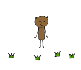 Sticker of bear and monkey sticker #3914243