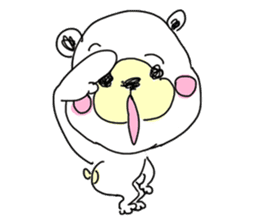 Cuddly white bear "KAWAII-KUMA" 2 sticker #3914847
