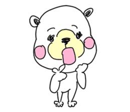 Cuddly white bear "KAWAII-KUMA" 2 sticker #3914849