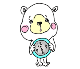 Cuddly white bear "KAWAII-KUMA" 2 sticker #3914850