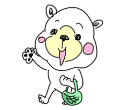 Cuddly white bear "KAWAII-KUMA" 2 sticker #3914851