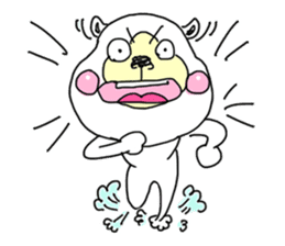 Cuddly white bear "KAWAII-KUMA" 2 sticker #3914852