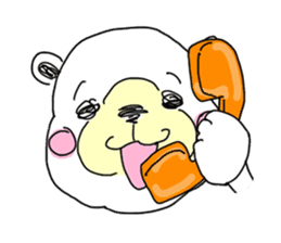 Cuddly white bear "KAWAII-KUMA" 2 sticker #3914853