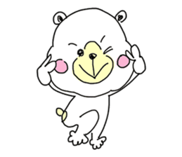Cuddly white bear "KAWAII-KUMA" 2 sticker #3914854
