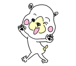 Cuddly white bear "KAWAII-KUMA" 2 sticker #3914855