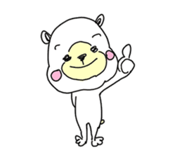 Cuddly white bear "KAWAII-KUMA" 2 sticker #3914856