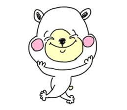 Cuddly white bear "KAWAII-KUMA" 2 sticker #3914857