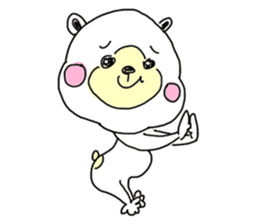 Cuddly white bear "KAWAII-KUMA" 2 sticker #3914858