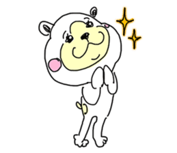 Cuddly white bear "KAWAII-KUMA" 2 sticker #3914859