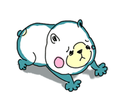 Cuddly white bear "KAWAII-KUMA" 2 sticker #3914860