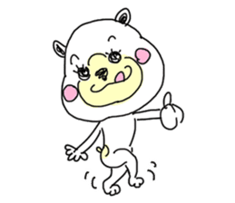 Cuddly white bear "KAWAII-KUMA" 2 sticker #3914861