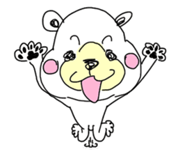 Cuddly white bear "KAWAII-KUMA" 2 sticker #3914862