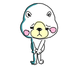 Cuddly white bear "KAWAII-KUMA" 2 sticker #3914863