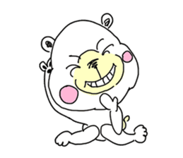 Cuddly white bear "KAWAII-KUMA" 2 sticker #3914864
