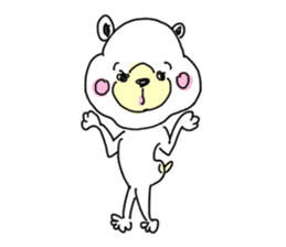 Cuddly white bear "KAWAII-KUMA" 2 sticker #3914865