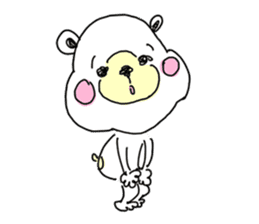 Cuddly white bear "KAWAII-KUMA" 2 sticker #3914866