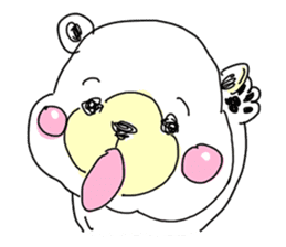 Cuddly white bear "KAWAII-KUMA" 2 sticker #3914867