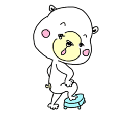 Cuddly white bear "KAWAII-KUMA" 2 sticker #3914868
