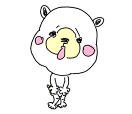 Cuddly white bear "KAWAII-KUMA" 2 sticker #3914869