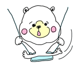 Cuddly white bear "KAWAII-KUMA" 2 sticker #3914874