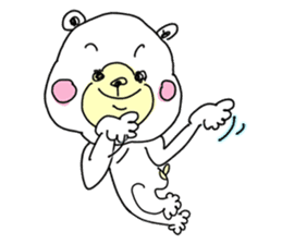 Cuddly white bear "KAWAII-KUMA" 2 sticker #3914876