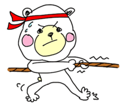 Cuddly white bear "KAWAII-KUMA" 2 sticker #3914877
