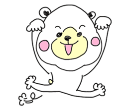 Cuddly white bear "KAWAII-KUMA" 2 sticker #3914878