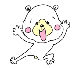 Cuddly white bear "KAWAII-KUMA" 2 sticker #3914880