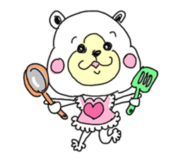 Cuddly white bear "KAWAII-KUMA" 2 sticker #3914882