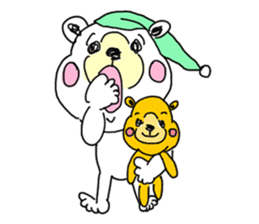 Cuddly white bear "KAWAII-KUMA" 2 sticker #3914885