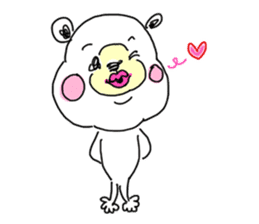 Cuddly white bear "KAWAII-KUMA" 2 sticker #3914886