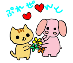 pink and tippi daily life sticker #3915053