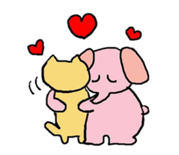 pink and tippi daily life sticker #3915056