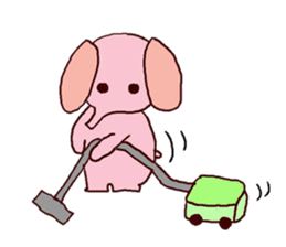 pink and tippi daily life sticker #3915076