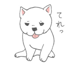 Puppy of white shiba inu sticker #3915614