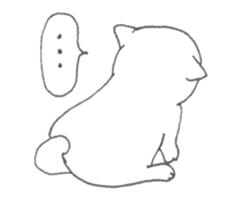 Puppy of white shiba inu sticker #3915620