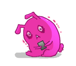 Friend of rabbits in the mobile sticker #3916011