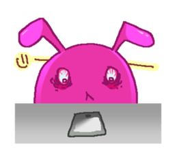 Friend of rabbits in the mobile sticker #3916015