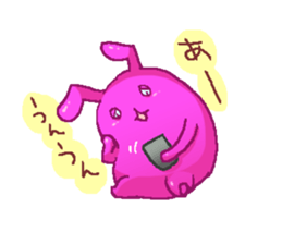 Friend of rabbits in the mobile sticker #3916043