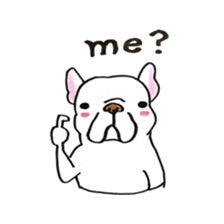 Sticker of a French bulldog and the bird sticker #3916407