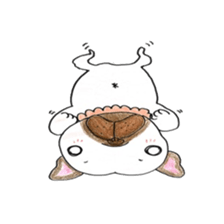 Sticker of a French bulldog and the bird sticker #3916416