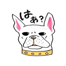 Sticker of a French bulldog and the bird sticker #3916420