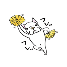 Sticker of a French bulldog and the bird sticker #3916426