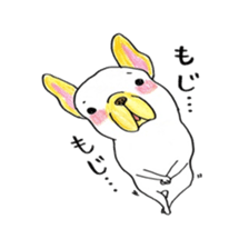 Sticker of a French bulldog and the bird sticker #3916430