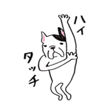 Sticker of a French bulldog and the bird sticker #3916432