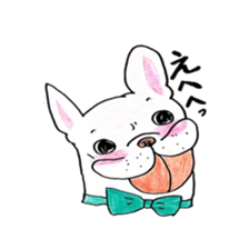 Sticker of a French bulldog and the bird sticker #3916438