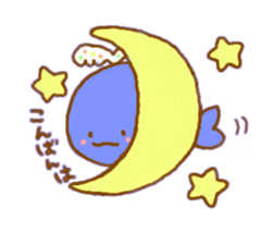 Colorful whale and Sea friends sticker #3916454